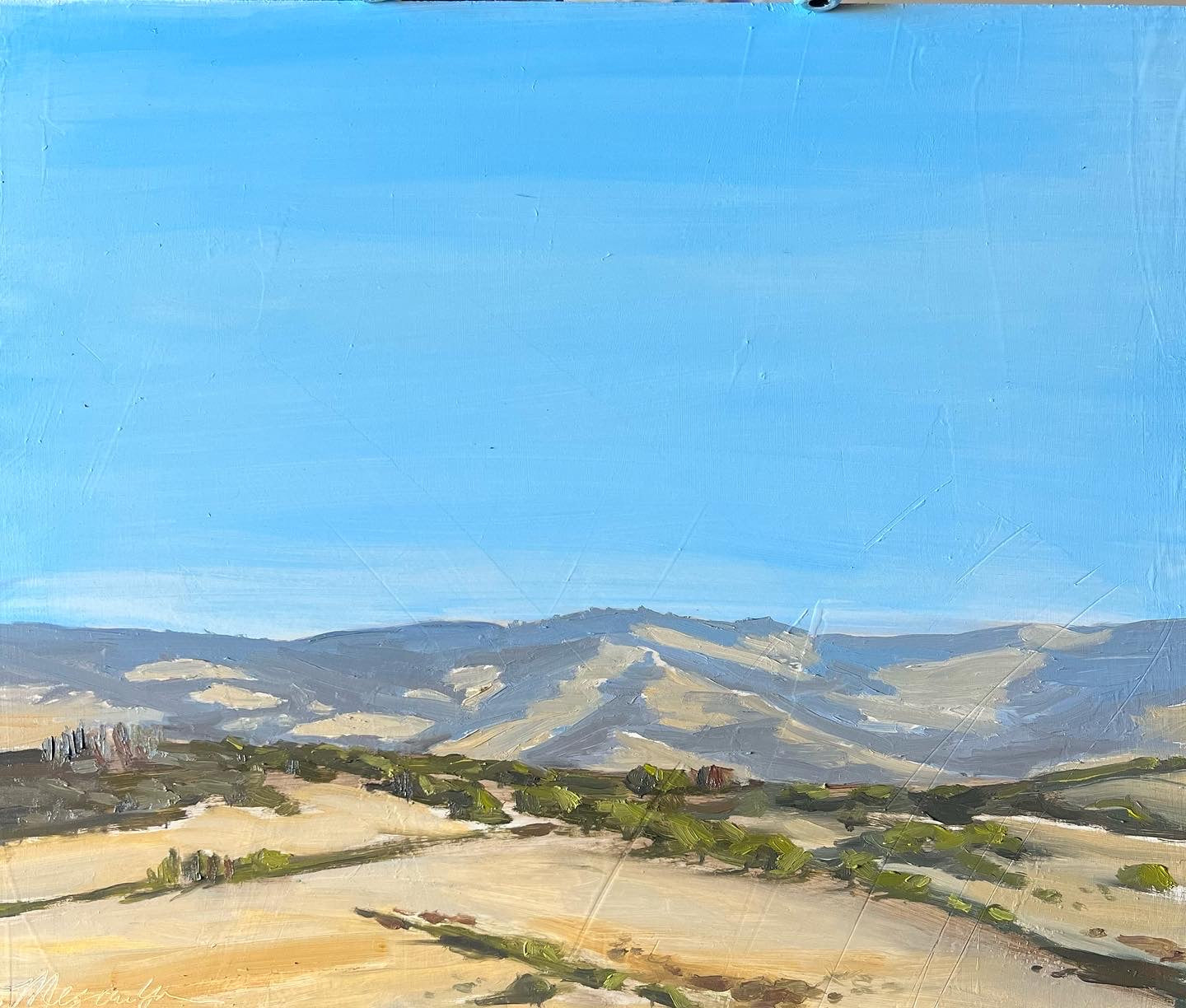 Cascade Siskiyou Crest Original Plein Air Oil Painting