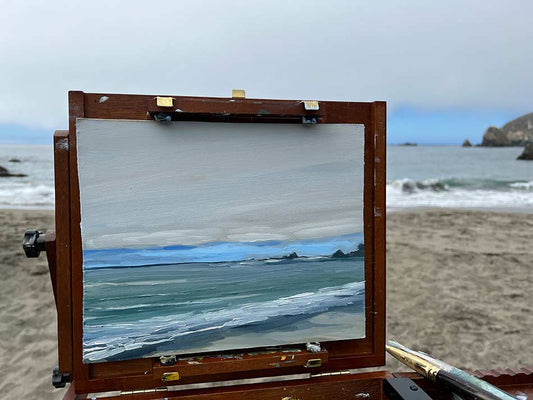 Harris Beach, Oregon Plein Air Original Oil Painting