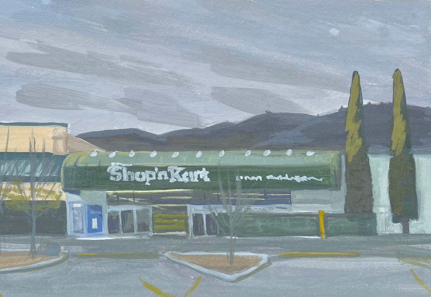 Ashland Shop N' Kart Original Plein Air Painting