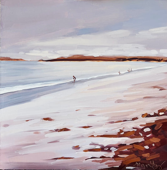 Dog Days Beach Original Oil Painting