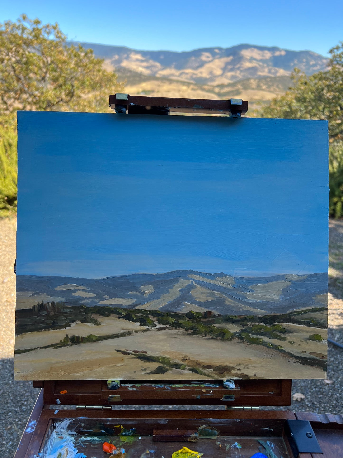 Cascade Siskiyou Crest Original Plein Air Oil Painting