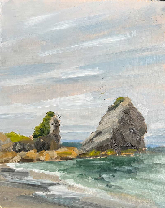 Harris Beach, Oregon Rocks - Plein Air Painting