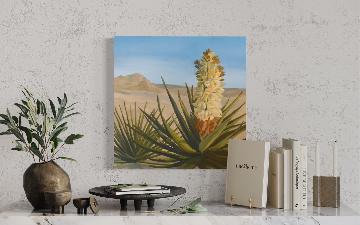 Yucca in the Desert Originial Oil Painting